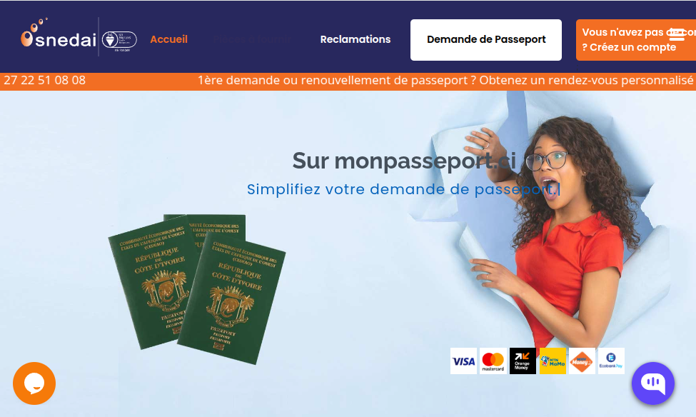 Demande de Passeport Ci